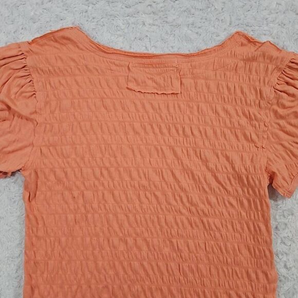 Free People Womens Size Small We The Free Burnt Coral Sugar Cube Baby Doll Tee - Picture 6 of 6
